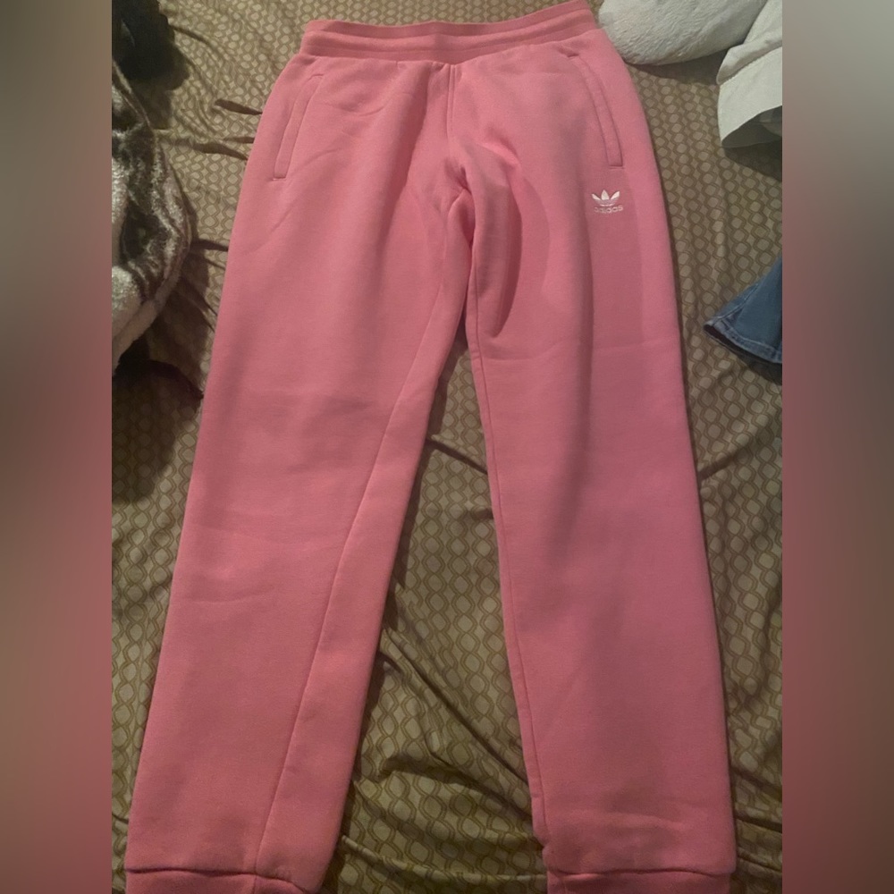 Pink Adidas sweatpants!!
